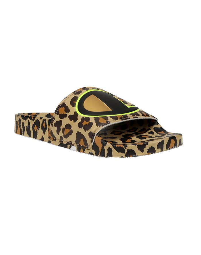 Champion Womens Slides NZ - Ipo Print Yellow/Black ( 1247-WMUDR )